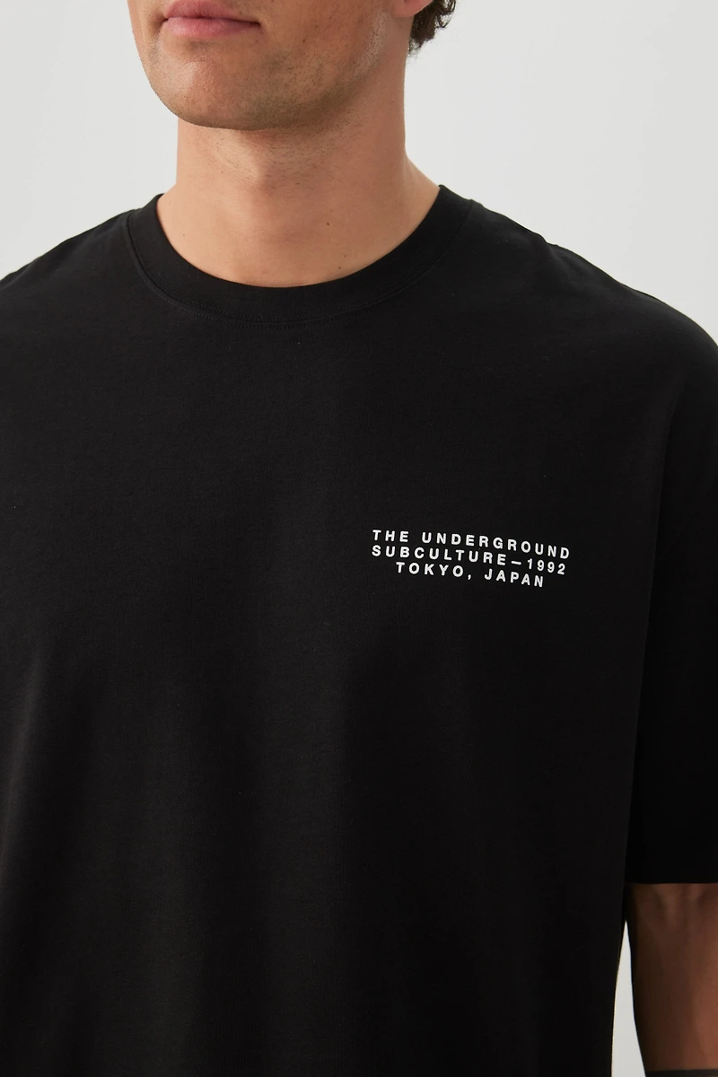 T-shirt ample graphique