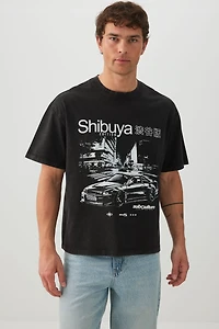 T-shirt ample à imprimé graphique