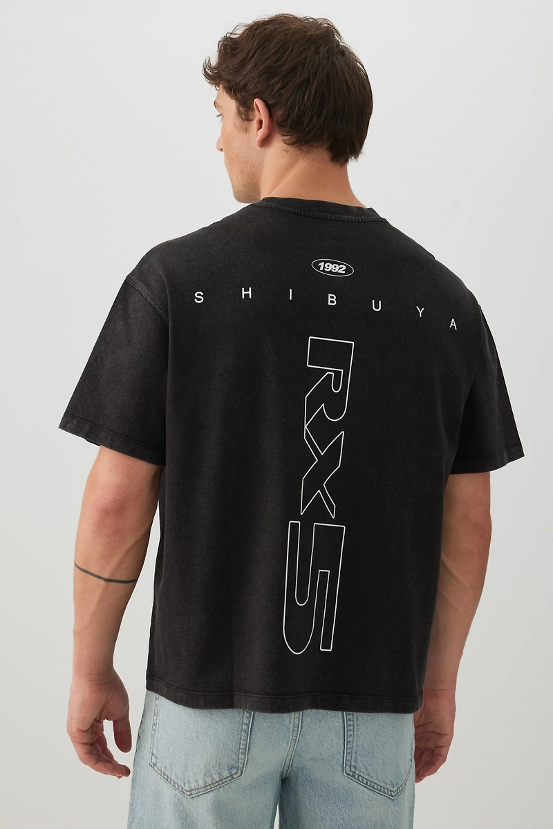 T-shirt ample à imprimé graphique