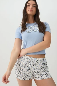 Printed Rib PJ T-Shirt