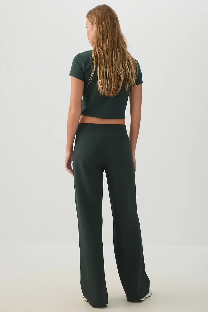 Pantalon à jambe droite en tricot gaufré camactive