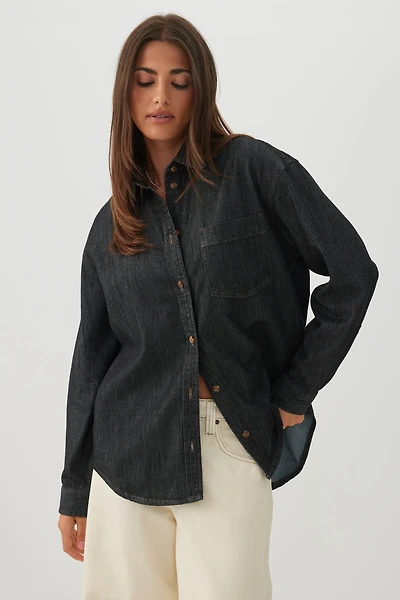 Chemise en denim ample