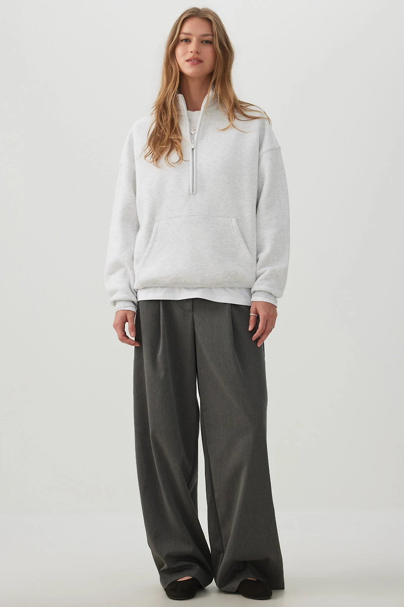 MADESOFT™ Fleece Oversized Half Zip Sweatshirt
