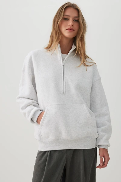 MADESOFT™ Fleece Oversized Half Zip Sweatshirt