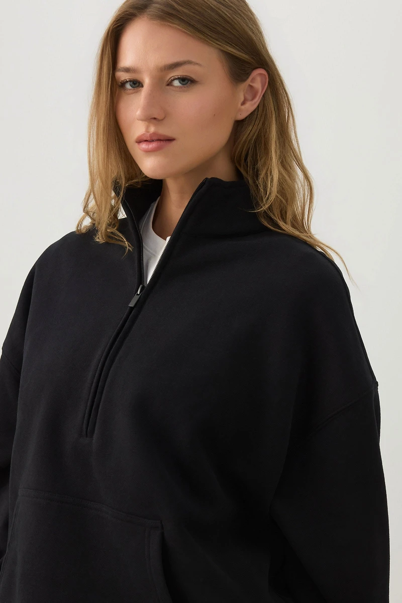 Chandail ample demi-glissière Molleton MADESOFT