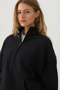 Chandail ample demi-glissière Molleton MADESOFT