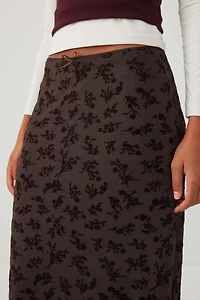 Floral pattern Mesh Maxi Skirt