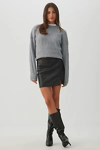 Faux Leather Mini Skirt