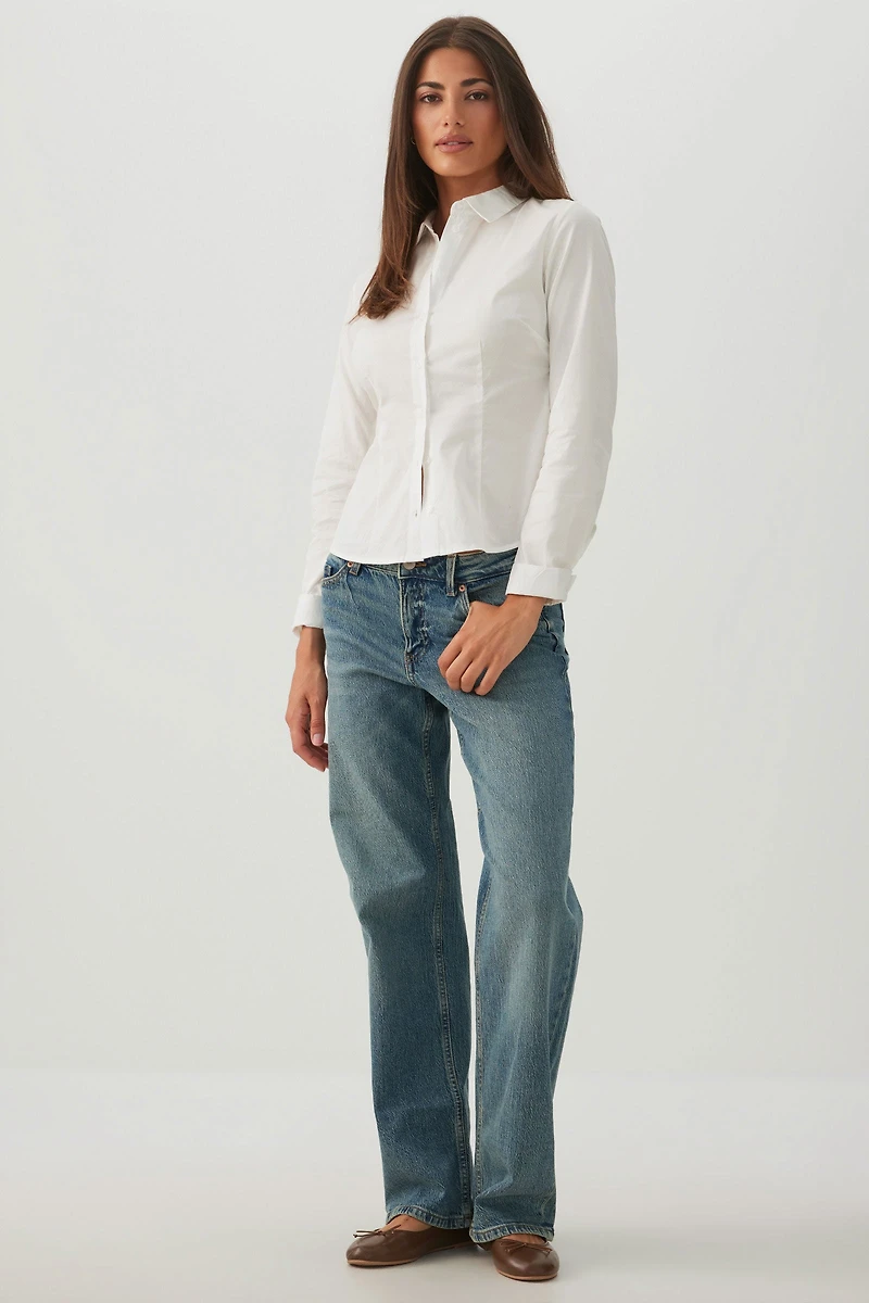 Chemise ajustée à col classique