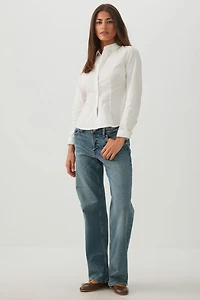Chemise ajustée à col classique