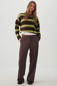 Cropped Striped Sweater