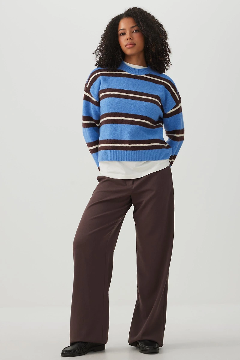 Cropped Striped Sweater