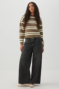 Striped Crop Sweater