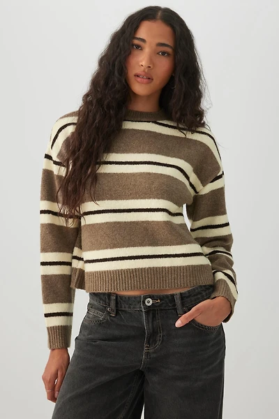Striped Crop Sweater