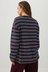 Striped Jersey Long Sleeve Top