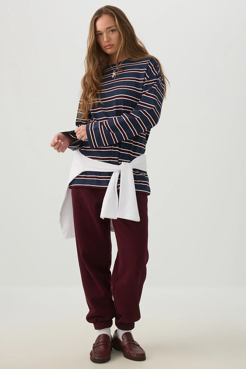 Striped Jersey Long Sleeve Top