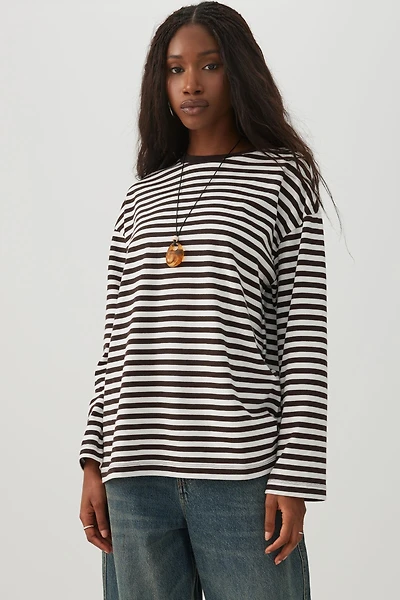 Striped Jersey Long Sleeve Top