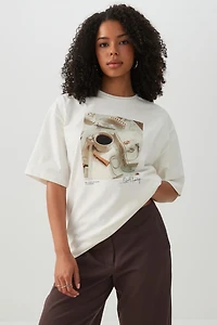 T-shirt ample à imprimé graphique