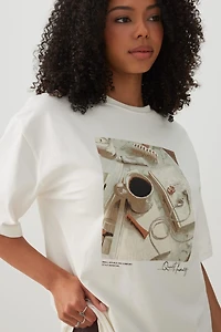 T-shirt ample à imprimé graphique
