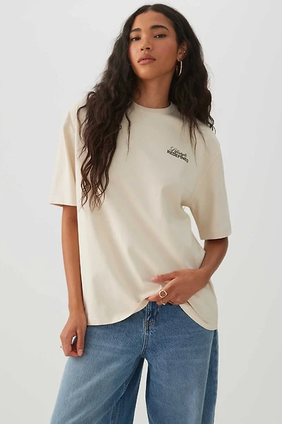 T-shirt graphique ample en coton
