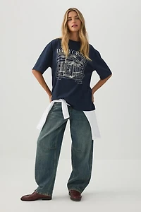T-shirt graphique ample en coton