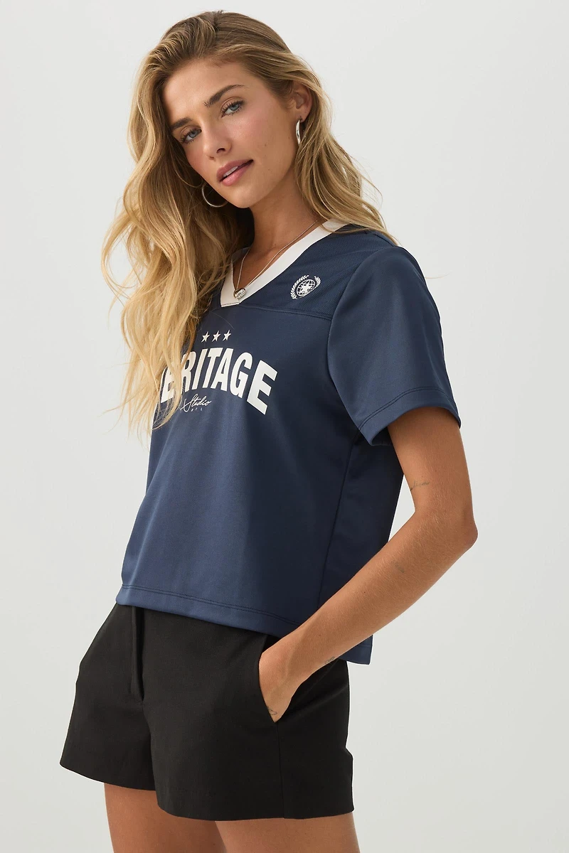 T-shirt en maille à imprimé graphique