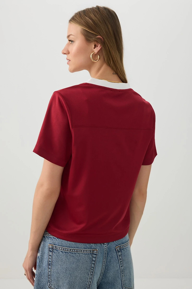 Graphic Print Mesh T-Shirt
