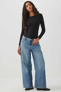 Crew Neck Long Sleeve Bodysuit