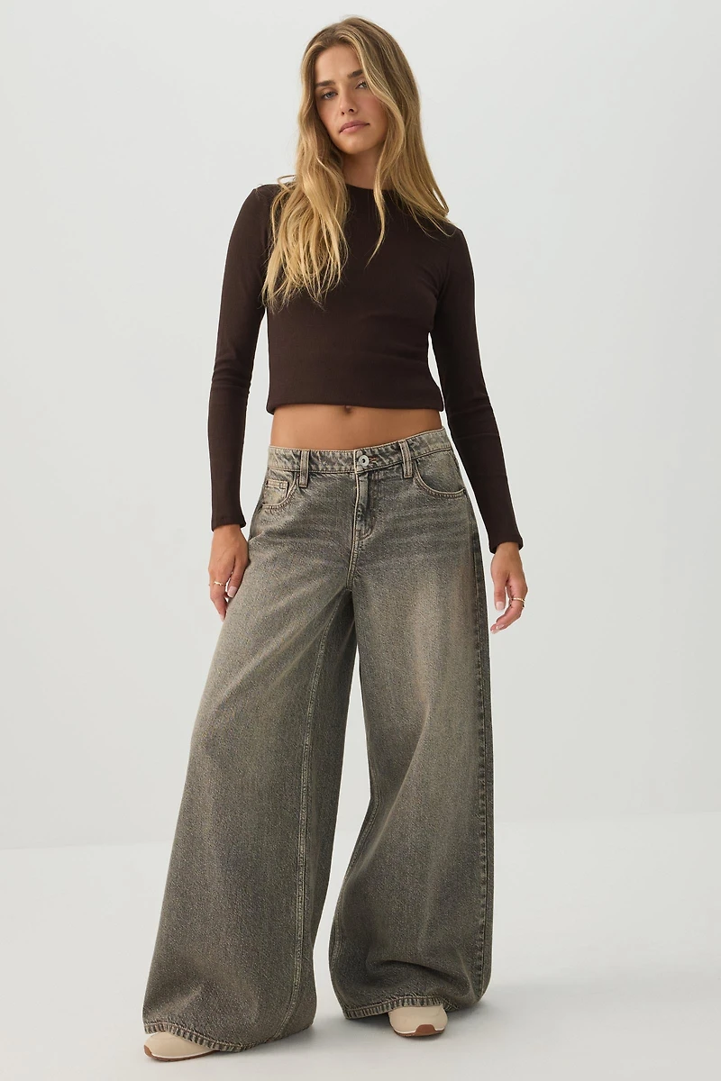 Rib Long Sleeve Top