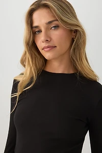 Rib Long Sleeve Top