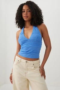 Textured Knit Halter Tank
