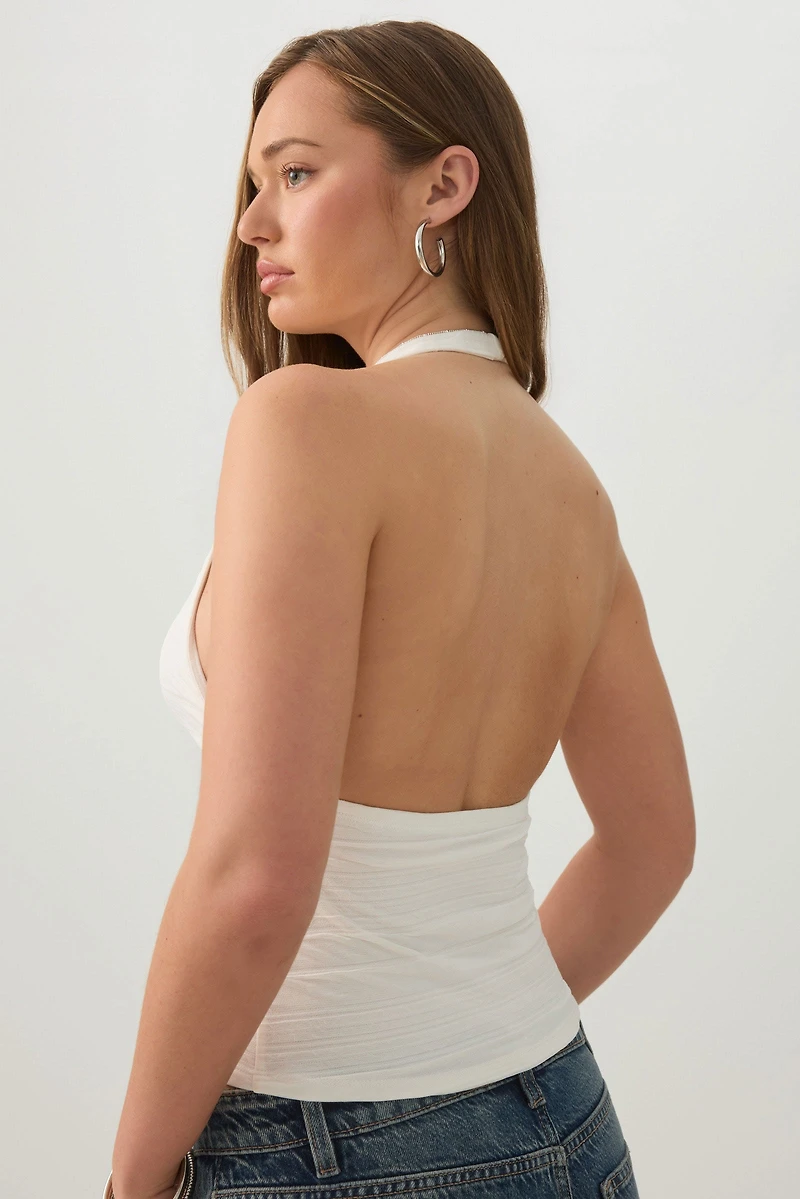 Camisole licou en tricot textur