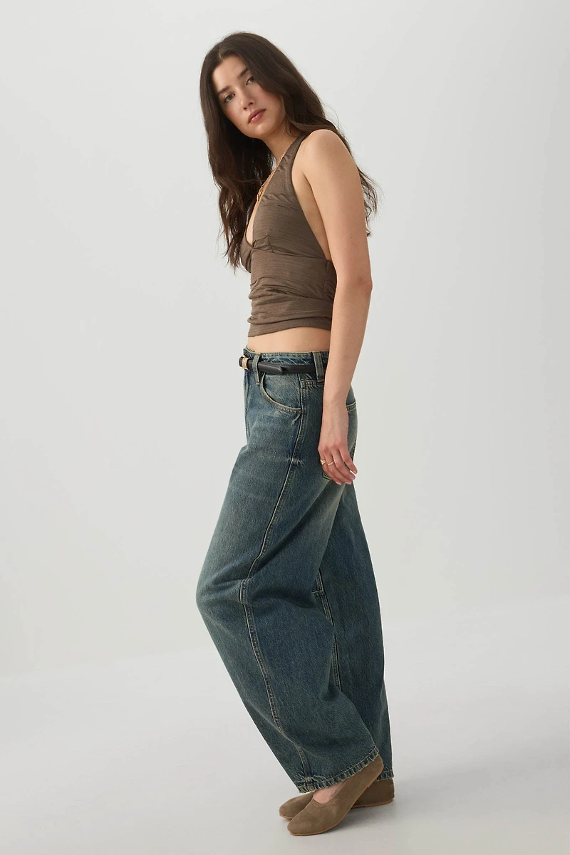 Textured Knit Halter Tank