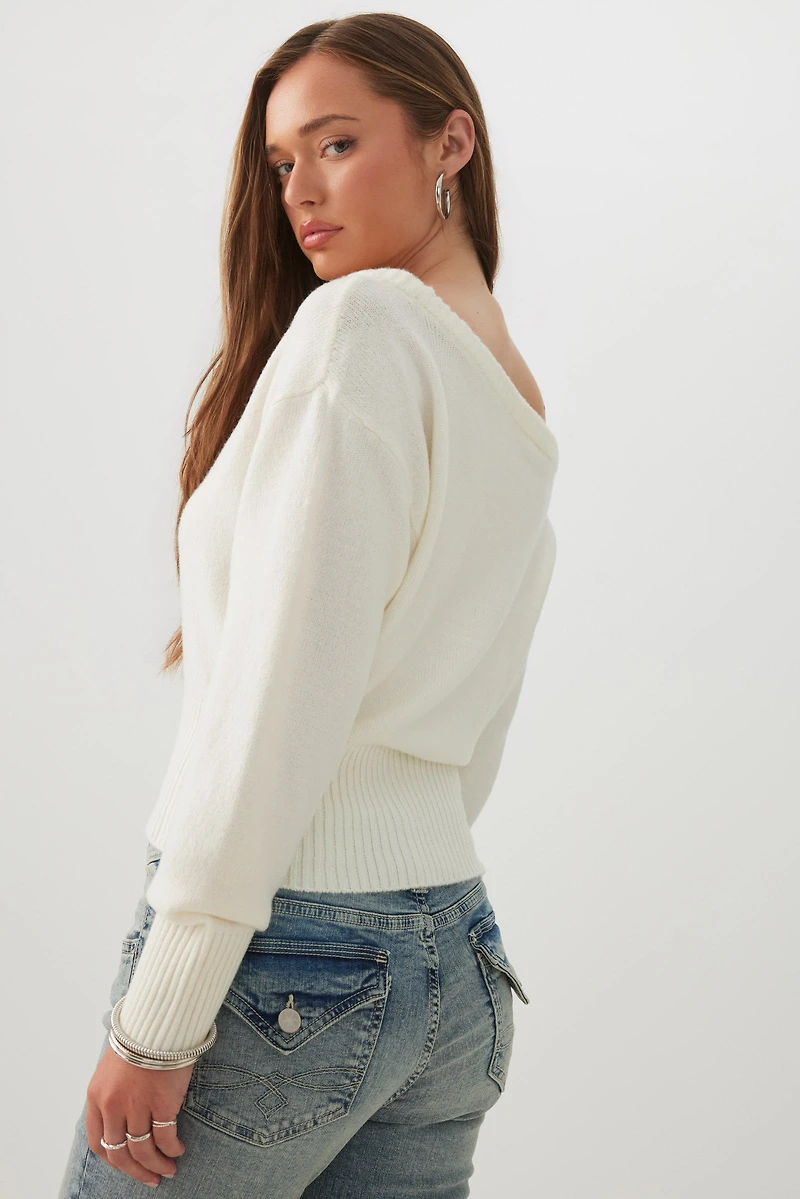 Off Shoulder Sweater