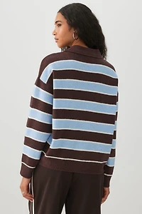 Striped Polo Sweater