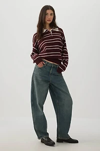 Striped Polo Sweater