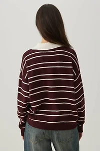 Striped Polo Sweater