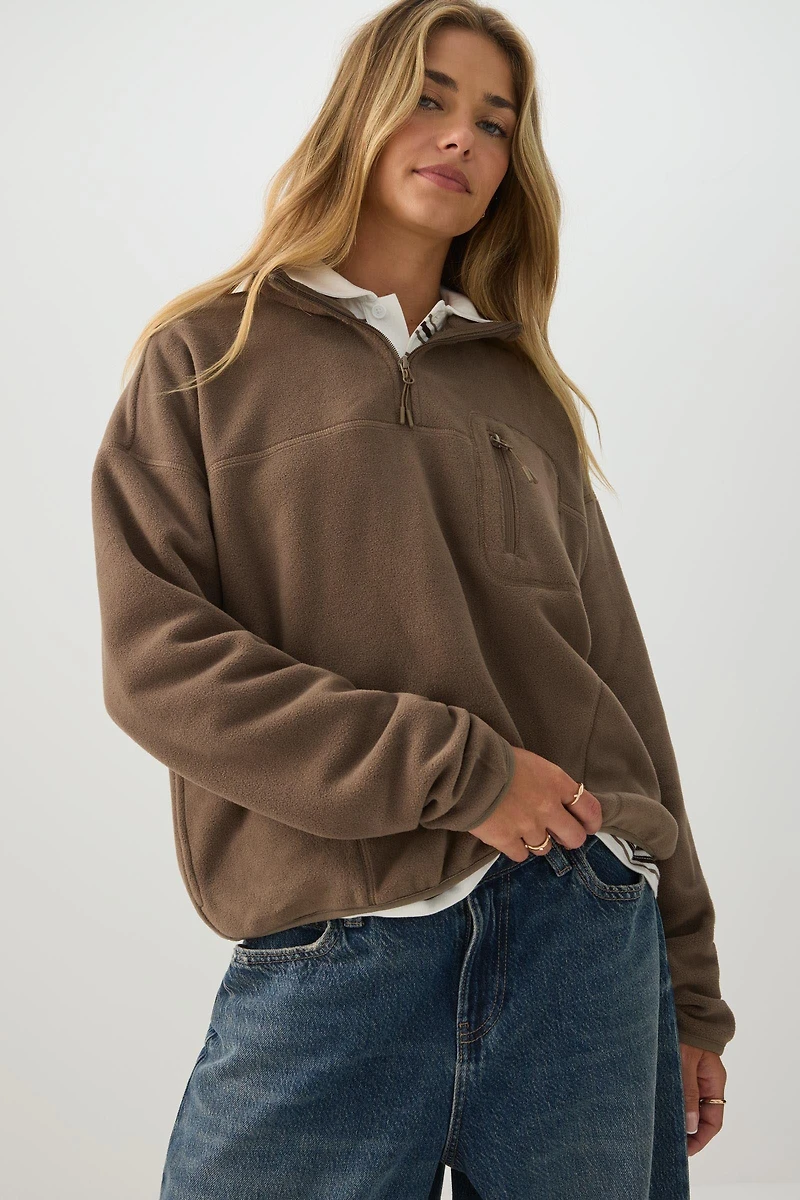 Fleece Quarter Zip Sweatshirt
