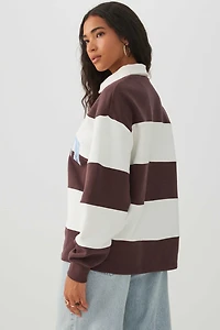 Striped Graphic MADESOFT™ Polo Sweatshirt