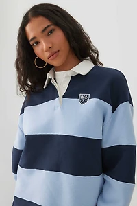 Chandail polo rayé Molleton MADESOFT™