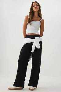 Pantalon à jambe large Molleton MADESOFT