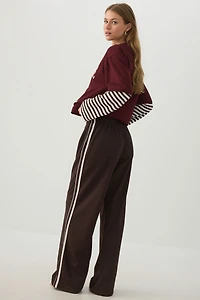 Pantalon tricot à jambe large