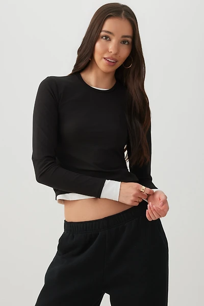Super Soft Long Sleeve Crop T-Shirt