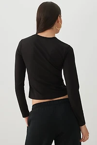 Super Soft Long Sleeve Crop T-Shirt