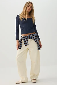 Scoop Neck Long Sleeve Top