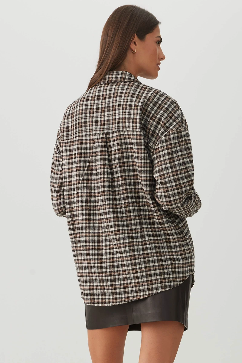 Chemise ample à carreaux