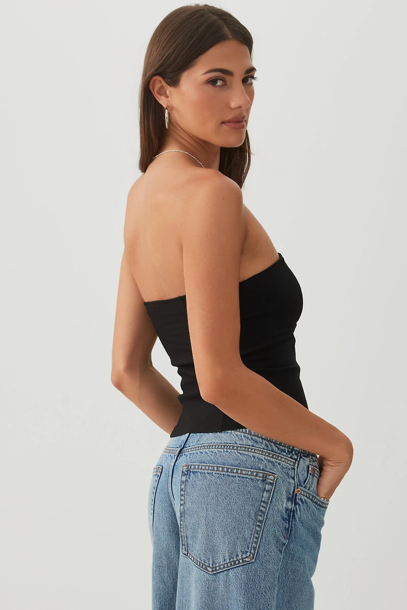 Metal Trim Tube Top