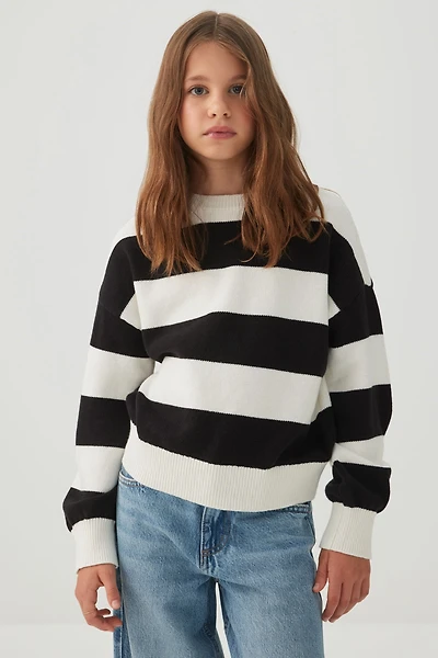 Striped Crew Neck Sweater