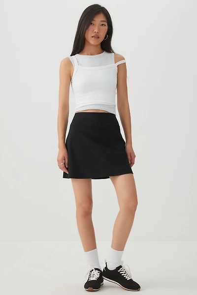 Mini-jupe en tricot avec short intégré