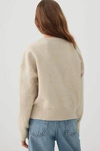Dog Jacquard Crew Neck Sweater